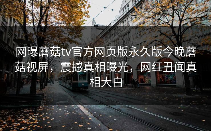 网曝蘑菇tv官方网页版永久版今晚蘑菇视屏，震撼真相曝光，网红丑闻真相大白